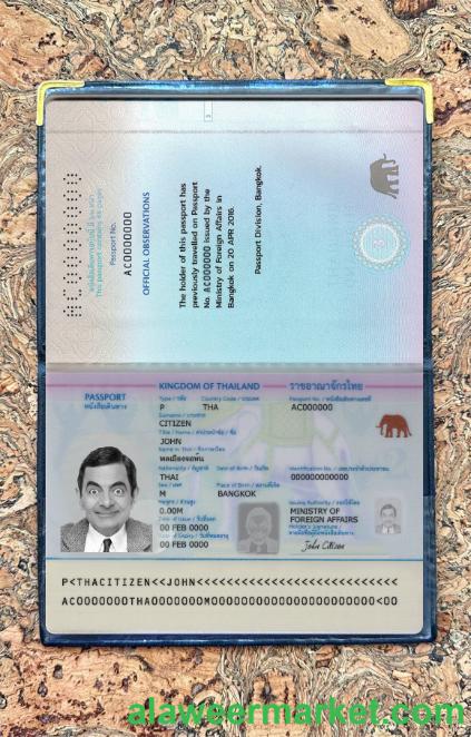 Thailand passport new version photolook